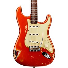 Fender Custom Shop Masterbuilt Dennis Galuszka '60s Relic Stratocaster Brazilian Rosewood Neck Electric Guitar Candy Tangerine over 3-Color Sunburst
