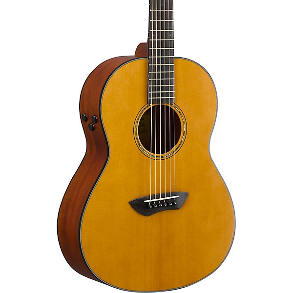Open Box Yamaha CSF-TA TransAcoustic Parlor Acoustic-Electric Guitar Level 2 Vintage Natural 190839761996