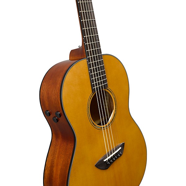 Open Box Yamaha CSF-TA TransAcoustic Parlor Acoustic-Electric Guitar Level 2 Vintage Natural 194744104718