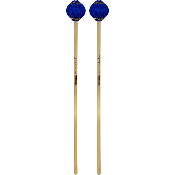 Innovative Percussion Artisan Series Multi-Tone Rattan Handle Marimba Mallets Royal Blue Yarn