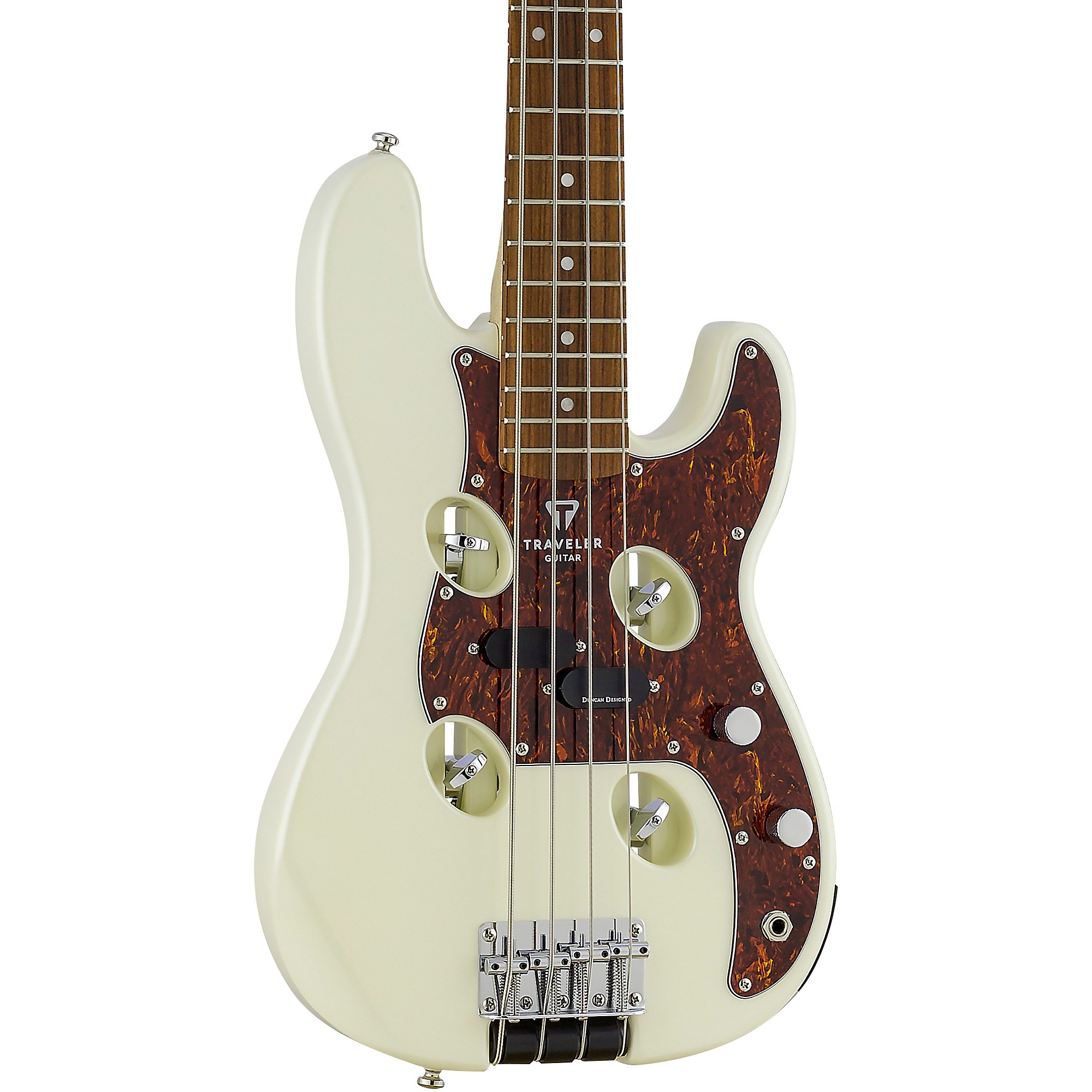 Traveler Guitar TB-4P Electric Travel Bass Pearl White | Guitar Center