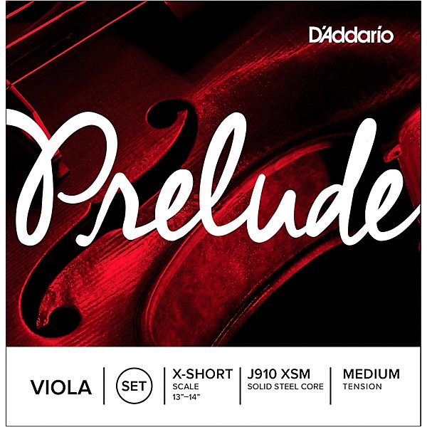 D'Addario Prelude Series Viola String Set 13-14 Extra Short Scale