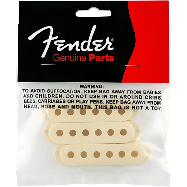 Fender Road Worn Stratocaster Aged White Pickup Covers (3) Aged White