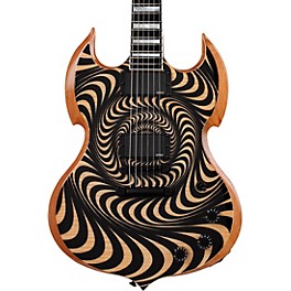 Wylde Audio Barbarian Rawtop Psychic Bullseye Electric Guitar Natural