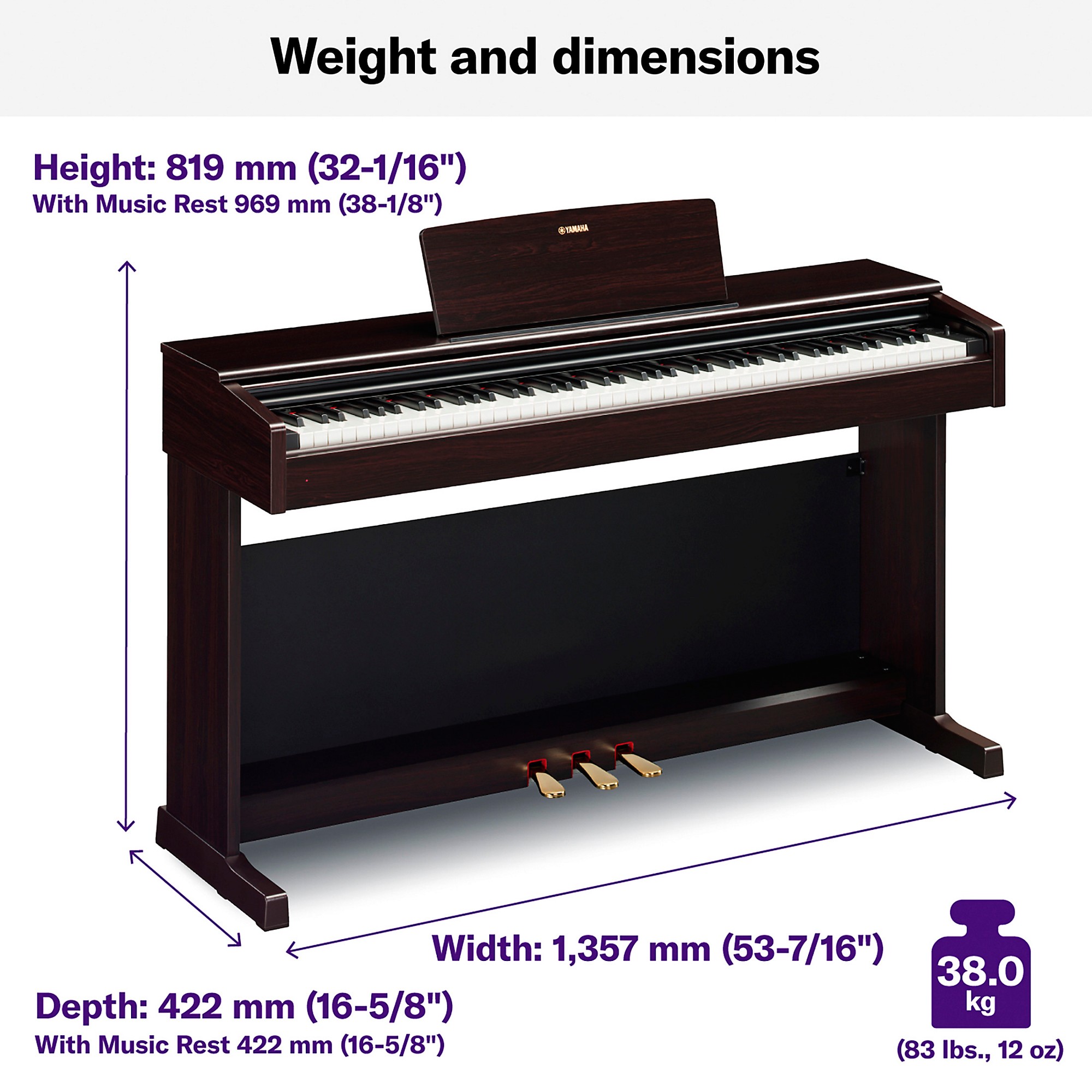 Yamaha Arius YDP-144 Digital Console Piano Rosewood | Guitar