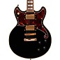 Open Box D'Angelico Deluxe Series Brighton Electric Guitar with Stopbar Tailpiece Level 2 Black 190839695987 thumbnail