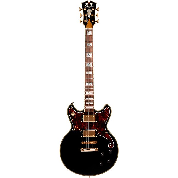 Open Box D'Angelico Deluxe Series Brighton Electric Guitar with Stopbar Tailpiece Level 2 Black 190839695987