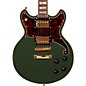 D'Angelico Deluxe Series Brighton Electric Guitar With Stopbar Tailpiece Hunter Green thumbnail