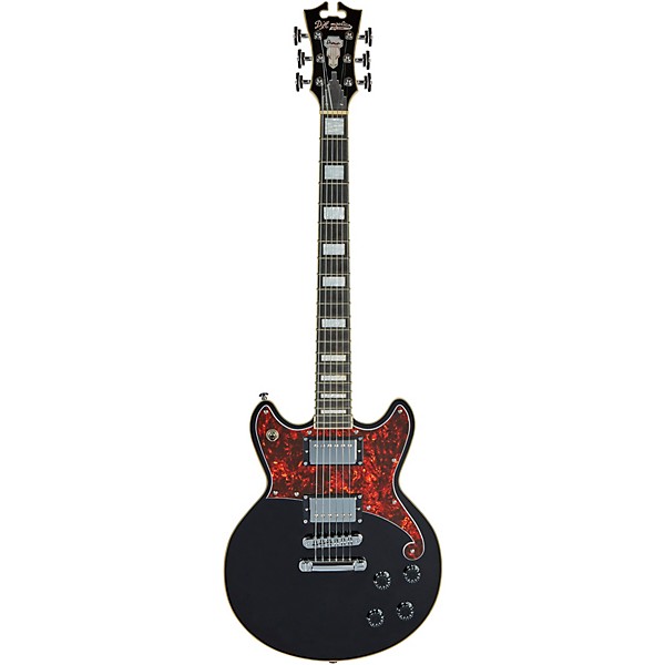 D'Angelico Premier Series Brighton Electric Guitar With Stopbar Tailpiece Black