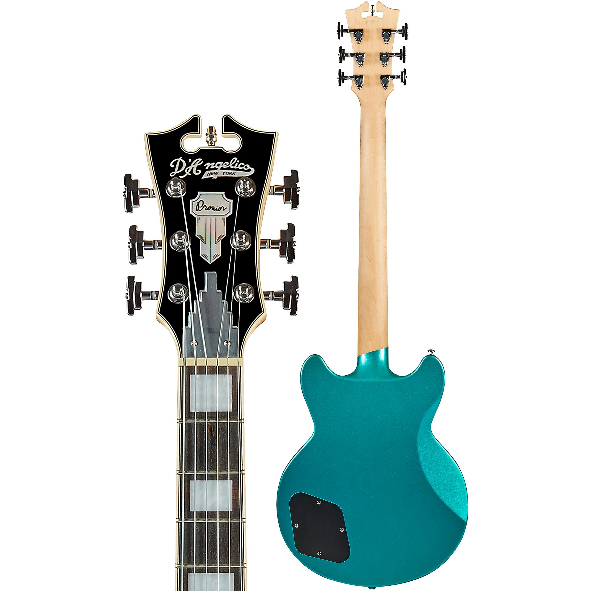 D’Angelico Premier DC Ocean Turquoise D'Angelico Premier DC Semi-Hollow Electric Guitar With