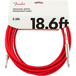 Fender Original Series Straight to Straight Instrument Cable 18.6 ft. Fiesta Red