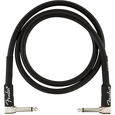 Fender Professional Series Angle To Angle Instrument Cable 3 Ft. Black for sale