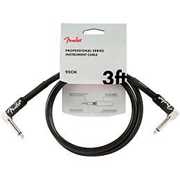 Fender Professional Series Angle to Angle Instrument Cable 3 ft. Black