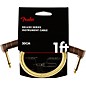 Fender Deluxe Series Angle to Angle Instrument Cable 1 ft. Yellow Tweed