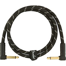 Fender Deluxe Series Angle to Angle Instrument Cabl... Fender Deluxe Series Angle to Angle Instrument Cable 3 ft. Black Tweed