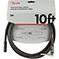 Fender Professional Series Straight to Angle Instrument Cable 10 ft. Black