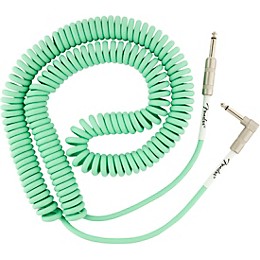 Open Box Fender Original Series Straight to Angle Coiled Cable Level 1 30 ft. Surf Green