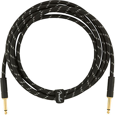 Fender Deluxe Series Straight To Straight Instrument Cable 10 Ft. Black Tweed for sale