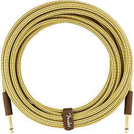 Fender Deluxe Series Straight to Straight I... Fender Deluxe Series Straight to Straight Instrument Cable 10 ft. Yellow Tweed