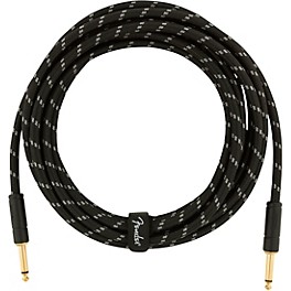 Fender Deluxe Series Straight to Straight In... Fender Deluxe Series Straight to Straight Instrument Cable 15 ft. Black Tweed