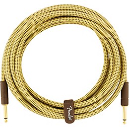 Fender Deluxe Series Straight to Straight Instrument Cable 15 ft. Yellow Tweed