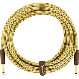 Fender Deluxe Series Straight to Straight I... Fender Deluxe Series Straight to Straight Instrument Cable 15 ft. Yellow Tweed