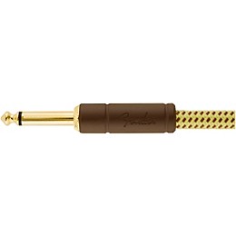 Fender Deluxe Series Straight to Straight Instrument Cable 18.6 ft. Yellow Tweed
