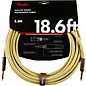 Fender Deluxe Series Straight to Straight Instrument Cable 18.6 ft. Yellow Tweed