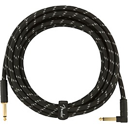 Fender Deluxe Series Straight to Angle Instrume... Fender Deluxe Series Straight to Angle Instrument Cable 15 ft. Black Tweed