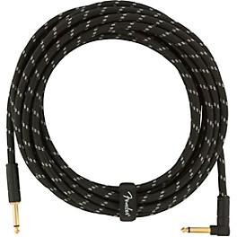 Fender Deluxe Series Straight to Angle Instru... Fender Deluxe Series Straight to Angle Instrument Cable 18.6 ft. Black Tweed