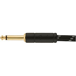 Fender Deluxe Series Straight to Angle Instrument Cable 18.6 ft. Black Tweed