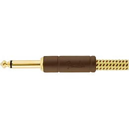 Fender Deluxe Series Straight to Angle Instrument Cable 18.6 ft. Yellow Tweed