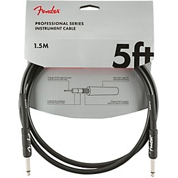 Fender Professional Series Straight to Straight Instrument Cable 5 ft. Black