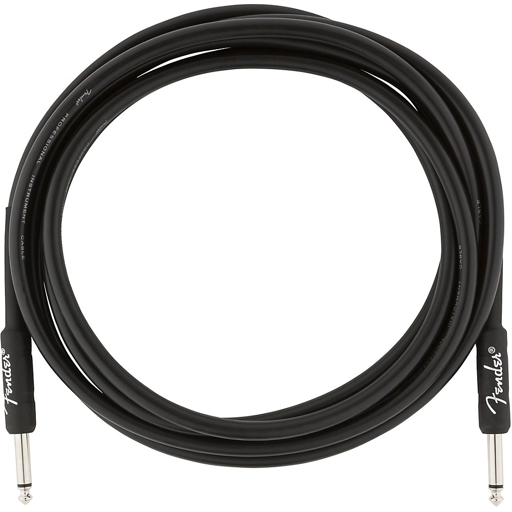 Fender Professional Series Straight to Straight Instrument Cable 10 ft. Black