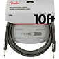 Fender Professional Series Straight to Straight Instrument Cable 10 ft. Gray Tweed