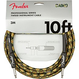 Fender Professional Series Straight to Straight Instrument Cable 10 ft. Winter Camouflage