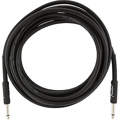 Fender Professional Series Straight To Straight Instrument Cable 15 Ft. Black for sale
