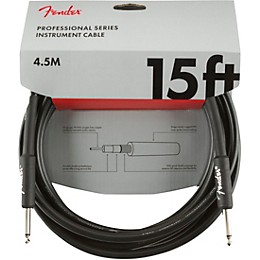 Fender Professional Series Straight to Straight Instrument Cable 15 ft. Black