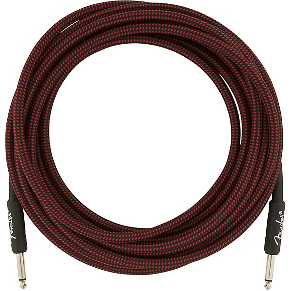 Fender Professional Series Straight to Straight Instrument Cable 18.6 ft. Red Tweed