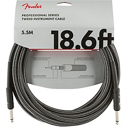 Fender Professional Series Straight to Straight Instrument Cable 18.6 ft. Gray Tweed