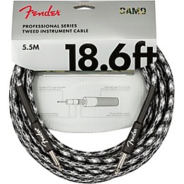 Fender Professional Series Straight to Straight Instrument Cable - 18.6 ft. Winter Camouflage