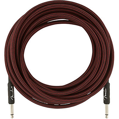 Fender Professional Series Straight To Straight Instrument Cable 25 Ft. Red Tweed for sale