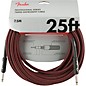 Fender Professional Series Straight to Straight Instrument Cable 25 ft. Red Tweed