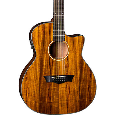 Dean Axs Exotic Cutaway Acoustic-Electric 12-String Guitar Koa for sale