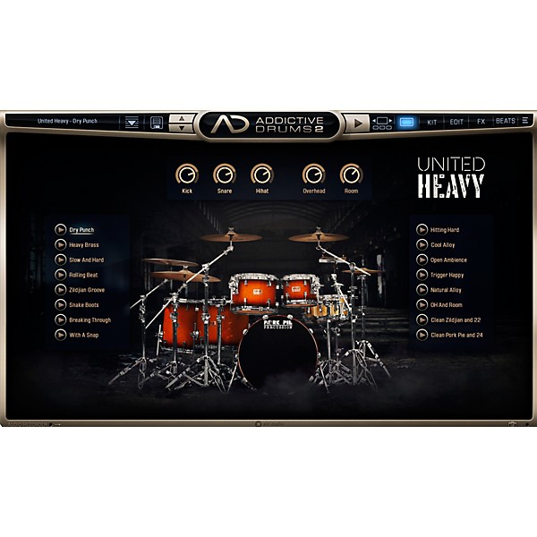 XLN Audio Addictive Drums 2 : United Heavy ADpak