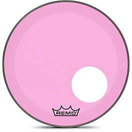 Remo Powerstroke P3 Colortone Pink R... Remo Powerstroke P3 Colortone Pink Resonant Bass Drum Head With 5" Offset Hole 18 in.