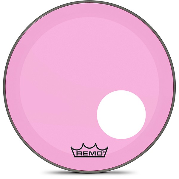 Remo Powerstroke P3 Colortone Pink Resonant Bass Drum Head With 5" Offset Hole 18 in.