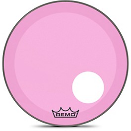 Remo Powerstroke P3 Colortone Pink R... Remo Powerstroke P3 Colortone Pink Resonant Bass Drum Head With 5" Offset Hole 20 in.