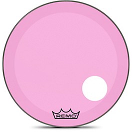 Remo Powerstroke P3 Colortone Pink R... Remo Powerstroke P3 Colortone Pink Resonant Bass Drum Head With 5" Offset Hole 26 in.