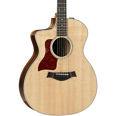 Taylor 214Ce-K Dlx Grand Auditorium Left-Handed Acoustic-Electric Guitar Natural for sale